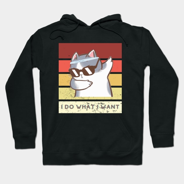 I Do What I Want Cat Hoodie by Nanouche